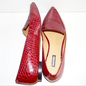 Like new, barely worn Ox blood (deep red/ burgundy) croc loafers. Beautiful!